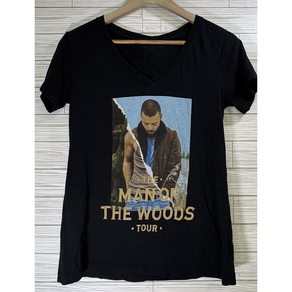 Justin Timberlake The Man Of The Woods Tour Women's T‎ Shirt Size Sm Black